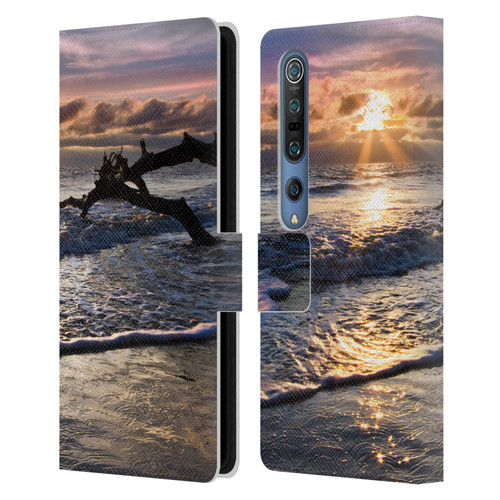 Celebrate Life Gallery Beaches Sparkly Water At Driftwood Leather Book Wallet Case Cover For Xiaomi Mi 10 5G / Mi 10 Pro 5G