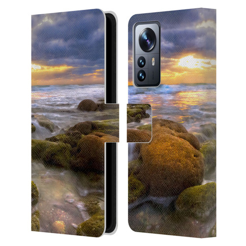 Celebrate Life Gallery Beaches Star Coral Leather Book Wallet Case Cover For Xiaomi 12 Pro