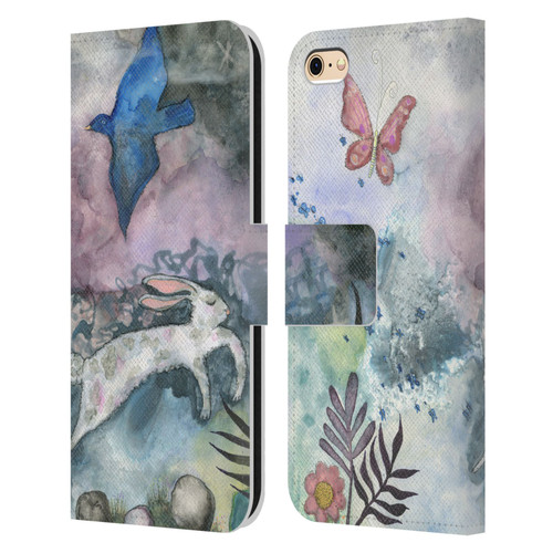 Wyanne Animals Bird and Rabbit Leather Book Wallet Case Cover For Apple iPhone 6 / iPhone 6s