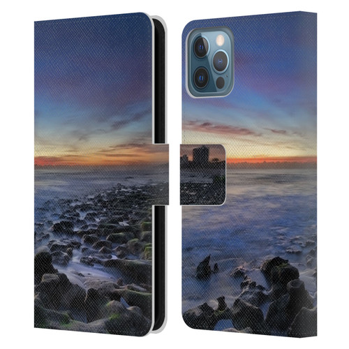 Celebrate Life Gallery Beaches 2 Blue Lagoon Leather Book Wallet Case Cover For Apple iPhone 12 / iPhone 12 Pro