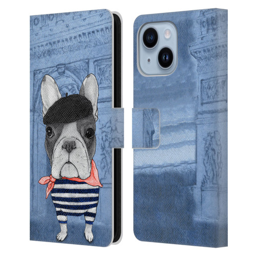 Barruf Dogs French Bulldog Leather Book Wallet Case Cover For Apple iPhone 14 Plus