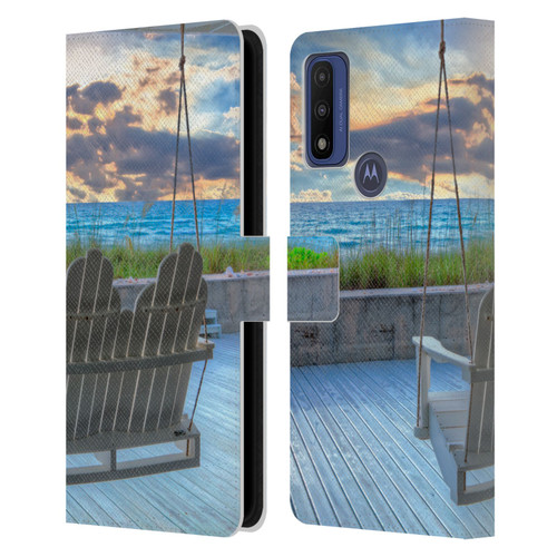 Celebrate Life Gallery Beaches 2 Swing Leather Book Wallet Case Cover For Motorola G Pure