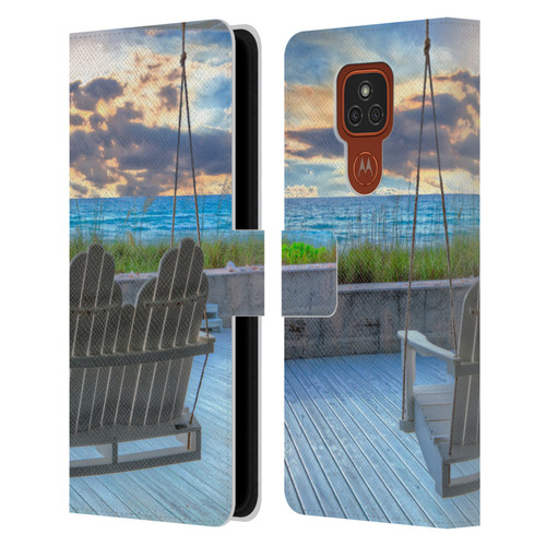 Celebrate Life Gallery Beaches 2 Swing Leather Book Wallet Case Cover For Motorola Moto E7 Plus