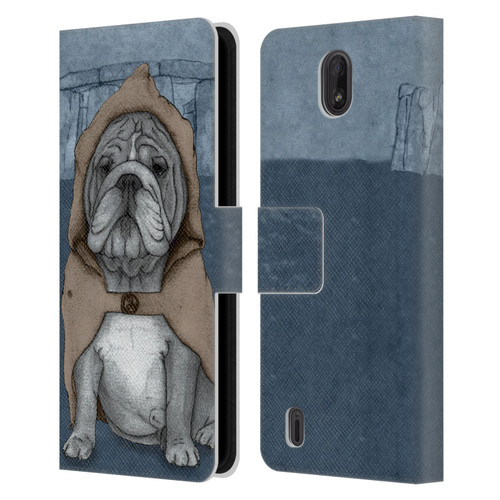 Barruf Dogs English Bulldog Leather Book Wallet Case Cover For Nokia C01 Plus/C1 2nd Edition