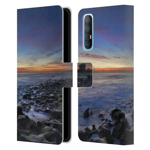 Celebrate Life Gallery Beaches 2 Blue Lagoon Leather Book Wallet Case Cover For OPPO Find X2 Neo 5G