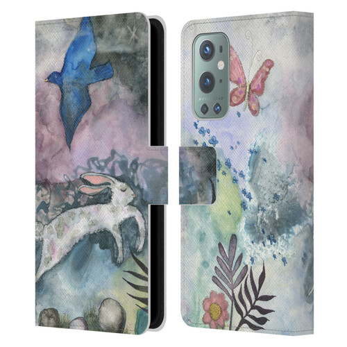 Wyanne Animals Bird and Rabbit Leather Book Wallet Case Cover For OnePlus 9