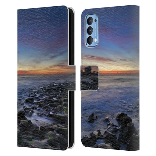 Celebrate Life Gallery Beaches 2 Blue Lagoon Leather Book Wallet Case Cover For OPPO Reno 4 5G