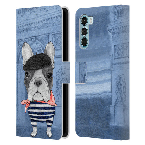 Barruf Dogs French Bulldog Leather Book Wallet Case Cover For Motorola Edge S30 / Moto G200 5G