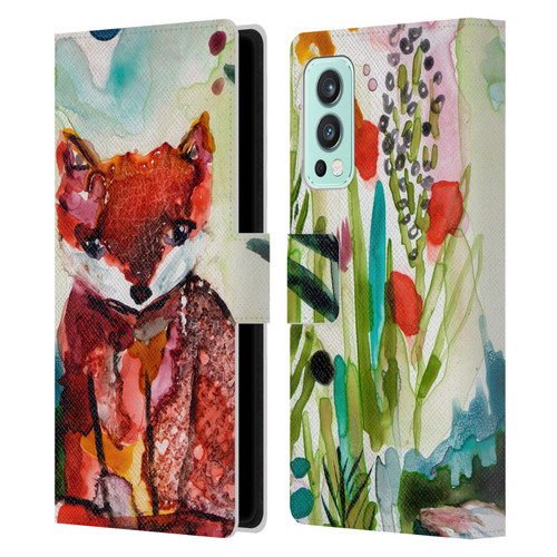 Wyanne Animals Baby Fox In The Garden Leather Book Wallet Case Cover For OnePlus Nord 2 5G