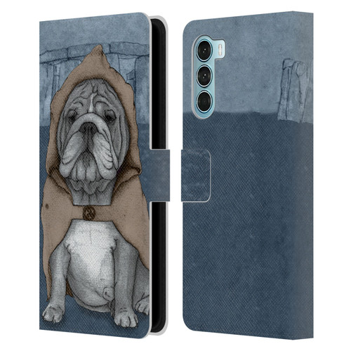 Barruf Dogs English Bulldog Leather Book Wallet Case Cover For Motorola Edge S30 / Moto G200 5G