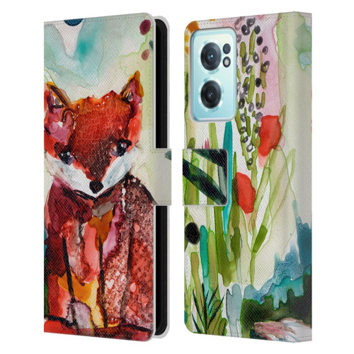 Wyanne Animals Baby Fox In The Garden Leather Book Wallet Case Cover For OnePlus Nord CE 2 5G