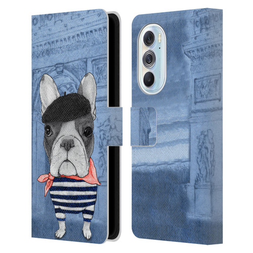 Barruf Dogs French Bulldog Leather Book Wallet Case Cover For Motorola Edge X30