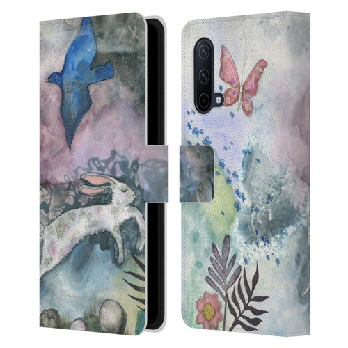 Wyanne Animals Bird and Rabbit Leather Book Wallet Case Cover For OnePlus Nord CE 5G