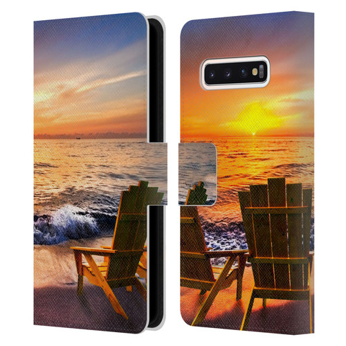 Celebrate Life Gallery Beaches 2 Sea Dreams III Leather Book Wallet Case Cover For Samsung Galaxy S10