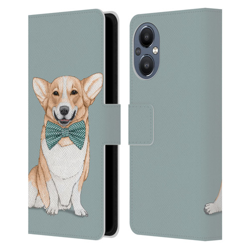Barruf Dogs Corgi Leather Book Wallet Case Cover For OnePlus Nord N20 5G