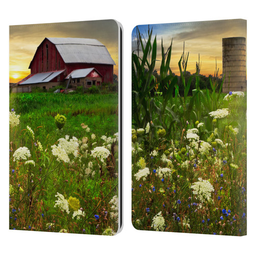 Celebrate Life Gallery Florals Sunset Lace Pastures Leather Book Wallet Case Cover For Amazon Kindle Paperwhite 1 / 2 / 3