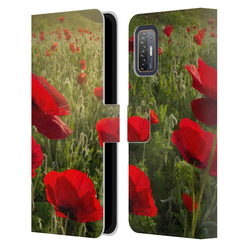 Celebrate Life Gallery Florals Waiting For The Morning Leather Book Wallet Case Cover For HTC Desire 21 Pro 5G