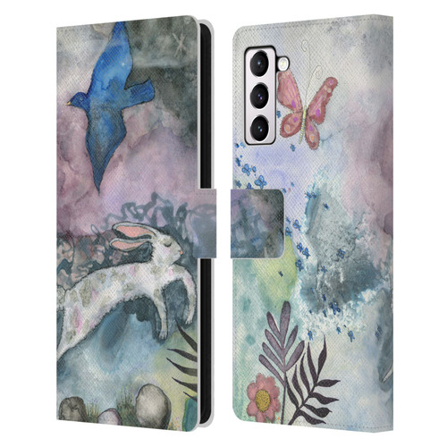 Wyanne Animals Bird and Rabbit Leather Book Wallet Case Cover For Samsung Galaxy S21+ 5G