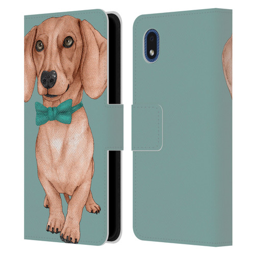 Barruf Dogs Dachshund, The Wiener Leather Book Wallet Case Cover For Samsung Galaxy A01 Core (2020)