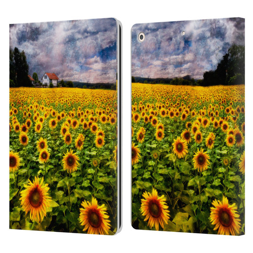 Celebrate Life Gallery Florals Dreaming Of Sunflowers Leather Book Wallet Case Cover For Apple iPad 10.2 2019/2020/2021