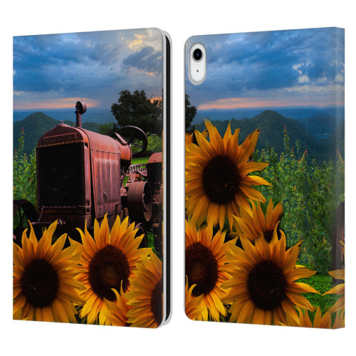 Celebrate Life Gallery Florals Tractor Heaven Leather Book Wallet Case Cover For Apple iPad 10.9 (2022)