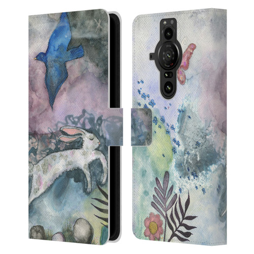 Wyanne Animals Bird and Rabbit Leather Book Wallet Case Cover For Sony Xperia Pro-I