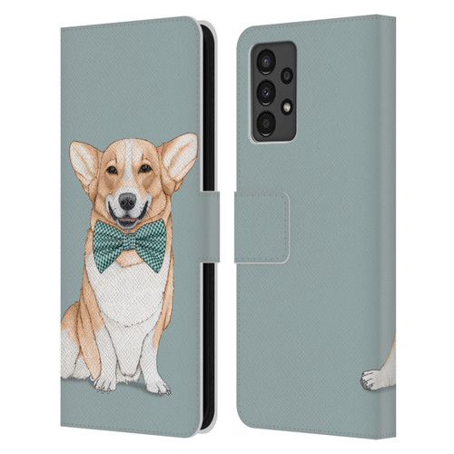 Barruf Dogs Corgi Leather Book Wallet Case Cover For Samsung Galaxy A13 (2022)