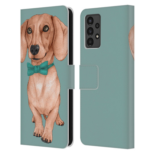 Barruf Dogs Dachshund, The Wiener Leather Book Wallet Case Cover For Samsung Galaxy A13 (2022)