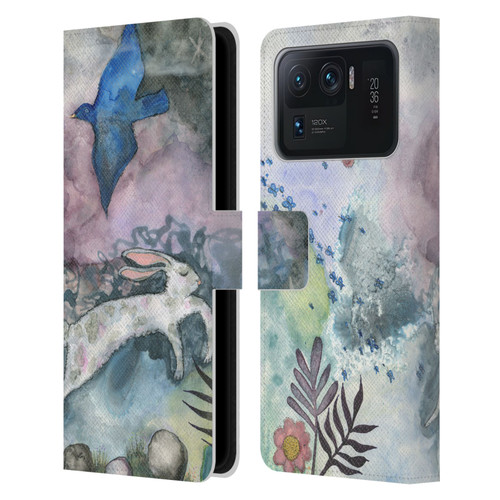 Wyanne Animals Bird and Rabbit Leather Book Wallet Case Cover For Xiaomi Mi 11 Ultra