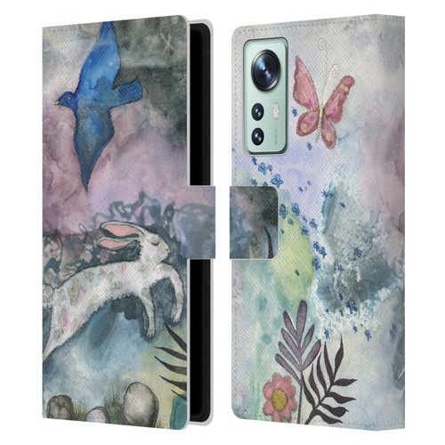 Wyanne Animals Bird and Rabbit Leather Book Wallet Case Cover For Xiaomi 12