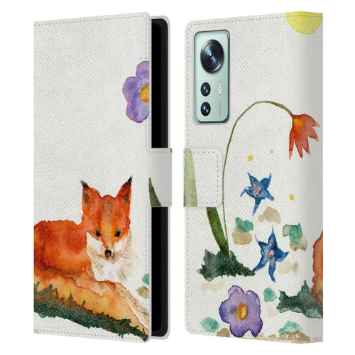 Wyanne Animals Little Fox In The Garden Leather Book Wallet Case Cover For Xiaomi 12