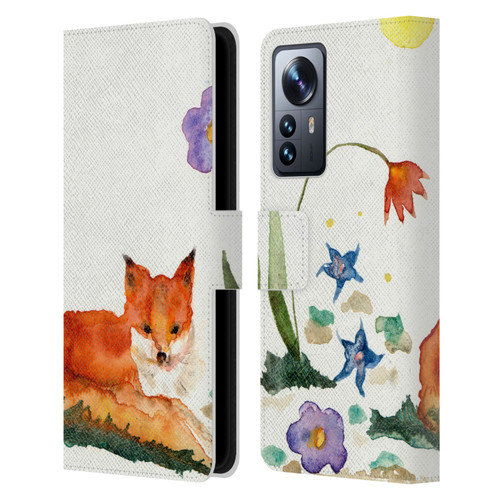 Wyanne Animals Little Fox In The Garden Leather Book Wallet Case Cover For Xiaomi 12 Pro