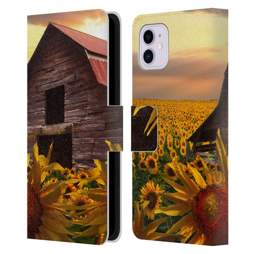 Celebrate Life Gallery Florals Sunflower Dance Leather Book Wallet Case Cover For Apple iPhone 11