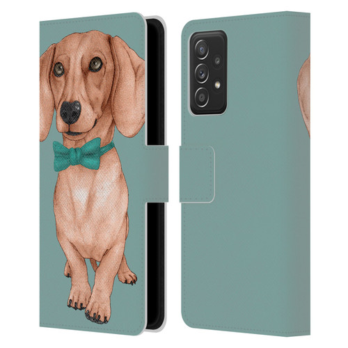 Barruf Dogs Dachshund, The Wiener Leather Book Wallet Case Cover For Samsung Galaxy A53 5G (2022)