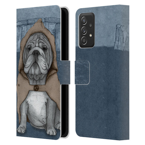 Barruf Dogs English Bulldog Leather Book Wallet Case Cover For Samsung Galaxy A53 5G (2022)