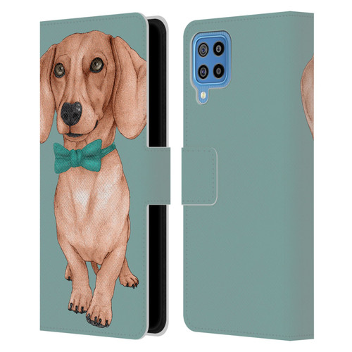 Barruf Dogs Dachshund, The Wiener Leather Book Wallet Case Cover For Samsung Galaxy F22 (2021)