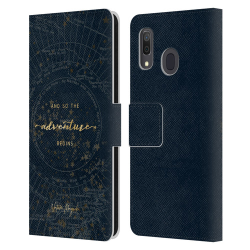 Nature Magick So The Adventure Begins Quote Star Map Leather Book Wallet Case Cover For Samsung Galaxy A33 5G (2022)
