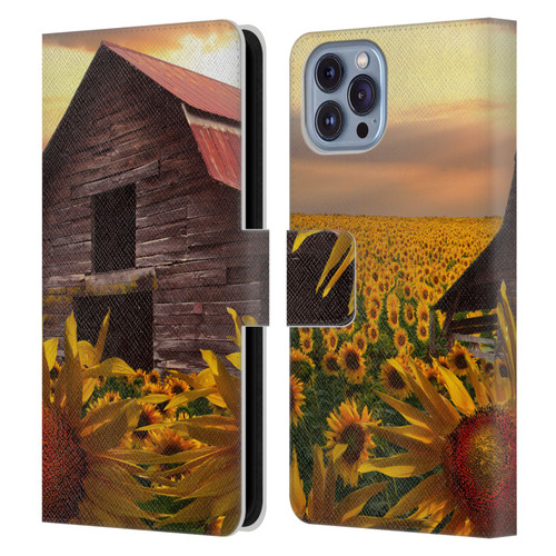 Celebrate Life Gallery Florals Sunflower Dance Leather Book Wallet Case Cover For Apple iPhone 14