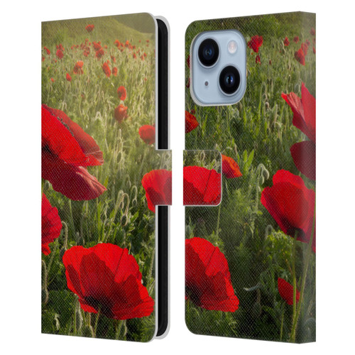 Celebrate Life Gallery Florals Waiting For The Morning Leather Book Wallet Case Cover For Apple iPhone 14 Plus
