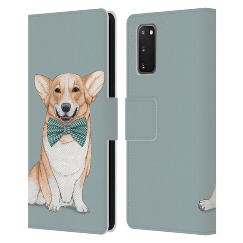Barruf Dogs Corgi Leather Book Wallet Case Cover For Samsung Galaxy S20 / S20 5G