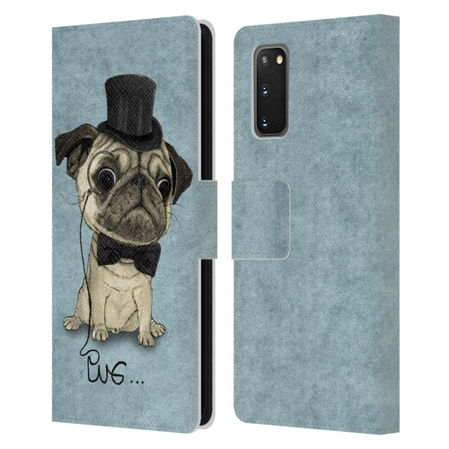 Barruf Dogs Gentle Pug Leather Book Wallet Case Cover For Samsung Galaxy S20 / S20 5G
