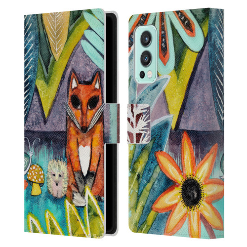 Wyanne Animals 2 Fox Leather Book Wallet Case Cover For OnePlus Nord 2 5G