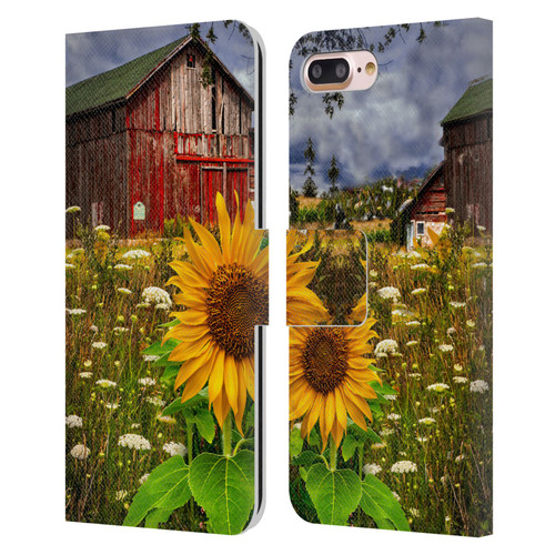 Celebrate Life Gallery Florals Barn Meadow Flowers Leather Book Wallet Case Cover For Apple iPhone 7 Plus / iPhone 8 Plus
