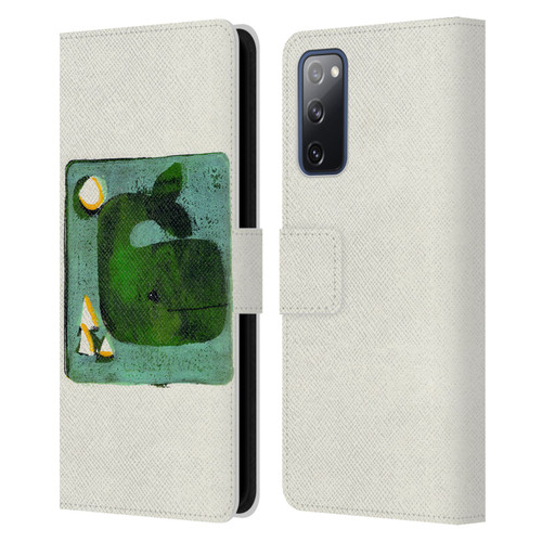 Wyanne Animals 2 Green Whale Monoprint Leather Book Wallet Case Cover For Samsung Galaxy S20 FE / 5G