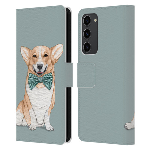 Barruf Dogs Corgi Leather Book Wallet Case Cover For Samsung Galaxy S23+ 5G