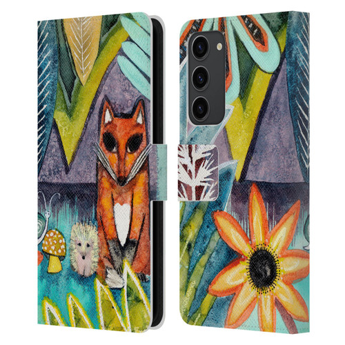 Wyanne Animals 2 Fox Leather Book Wallet Case Cover For Samsung Galaxy S23+ 5G