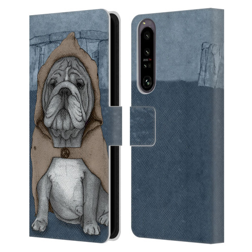 Barruf Dogs English Bulldog Leather Book Wallet Case Cover For Sony Xperia 1 IV