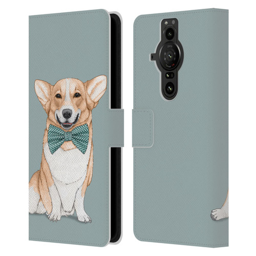 Barruf Dogs Corgi Leather Book Wallet Case Cover For Sony Xperia Pro-I