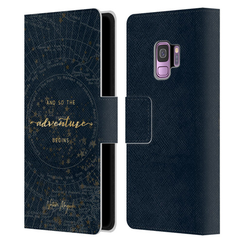 Nature Magick So The Adventure Begins Quote Star Map Leather Book Wallet Case Cover For Samsung Galaxy S9