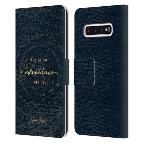 Nature Magick So The Adventure Begins Quote Star Map Leather Book Wallet Case Cover For Samsung Galaxy S10